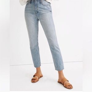 Madewell Light Wash Straight Crop Jeans